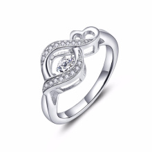 Кольцо с бриллиантами из драгоценных камней Infinity Heart 925